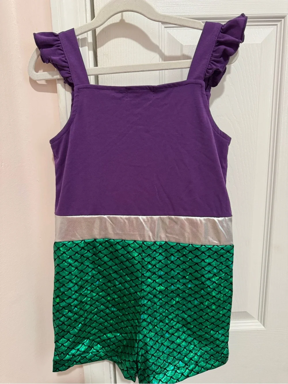 Lily Tots Girls 7/8 Mermaid Costume Romper Sequin NWOT